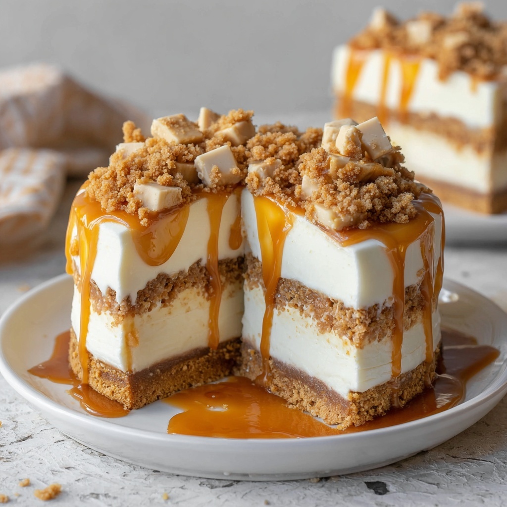 Indulgent Salted Caramel Apple Pie Cheesecake Recipe - Recipe Image