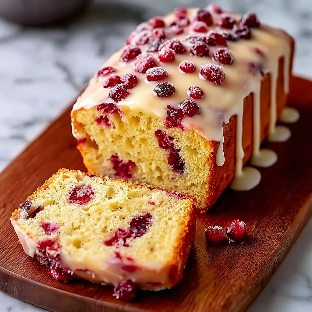 Irresistibly Festive Cranberry Cream Cheese Pound Cake Delight Recipe - Recipe Image