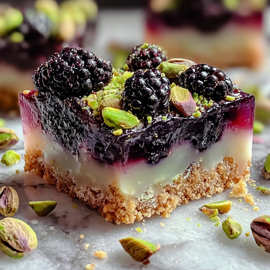 Blackberry Pistachio Dream Bars Recipe - Recipe Image