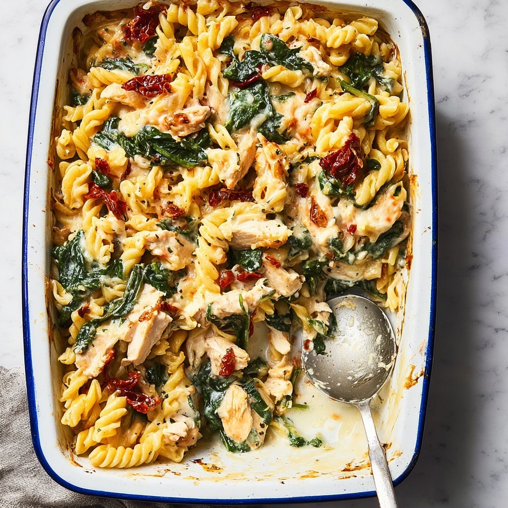 Lazy Mom's Chicken Florentine Pasta Casserole Recipe - Recipe Image