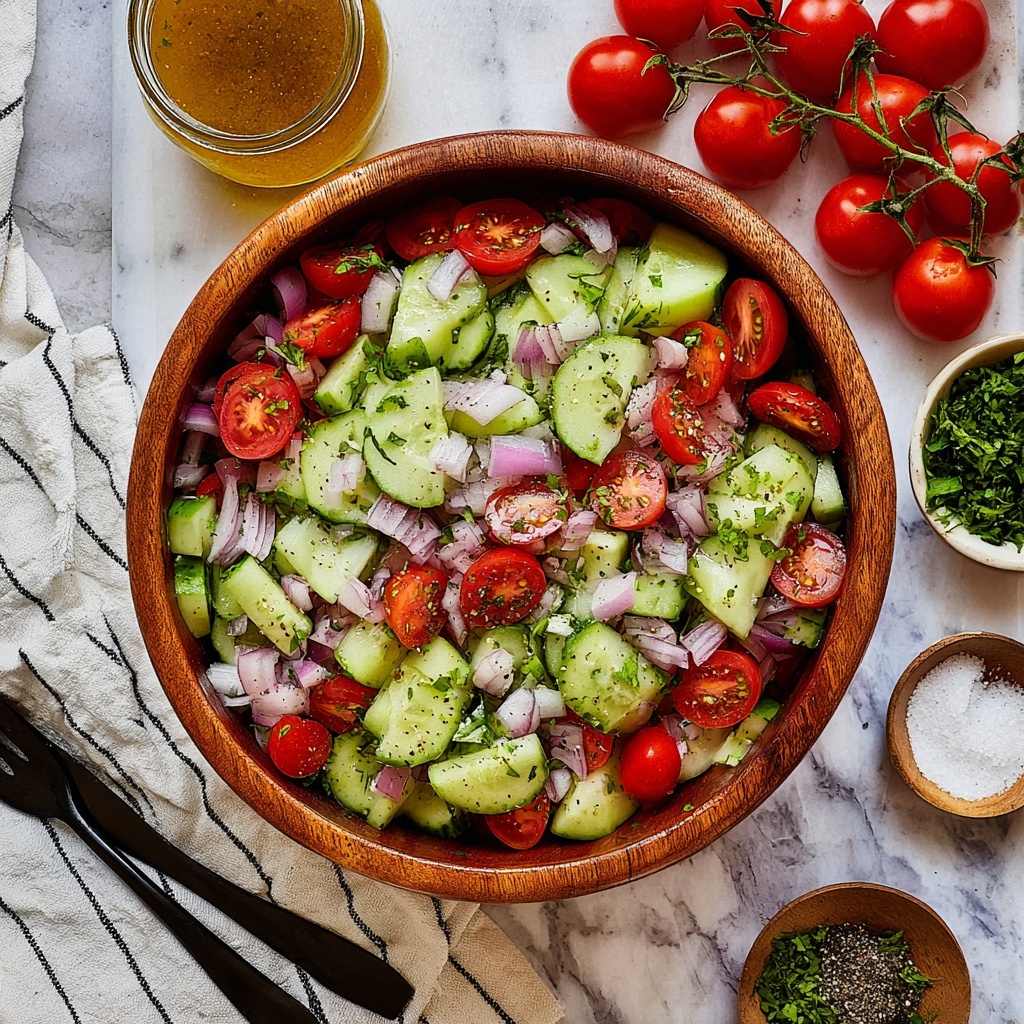 Cucumber Tomato Avocado Salad Recipe - Recipe Image