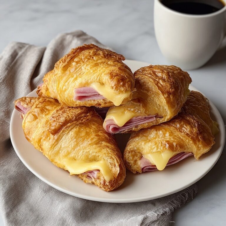 Ham and Cheese Filled Croissants Recipe