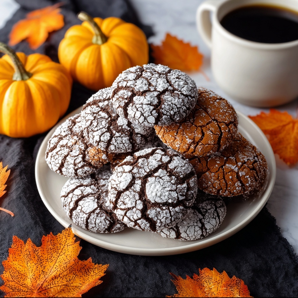 Halloween Crinkle Cookies Recipe - Recipe Image