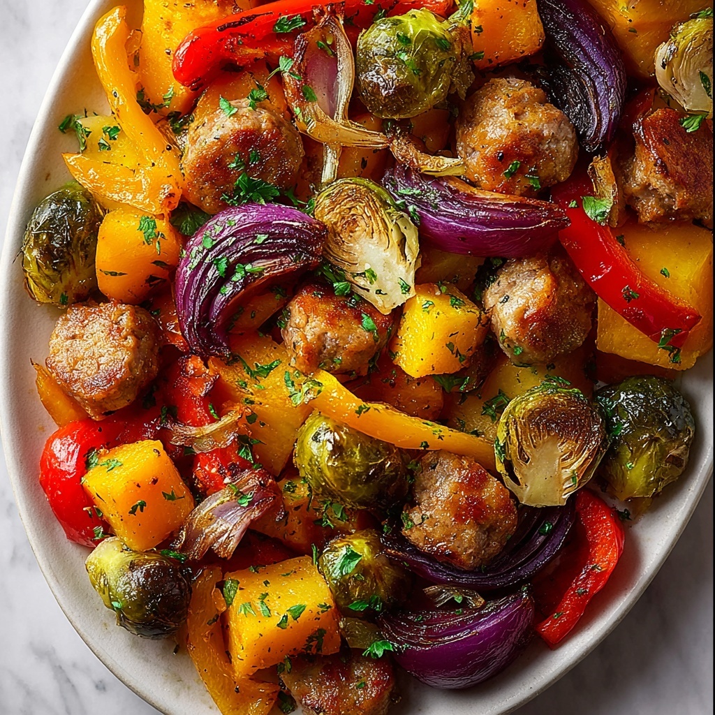 Chicken Apple Sausage Sheet Pan Dinner Recipe - Recipe Image