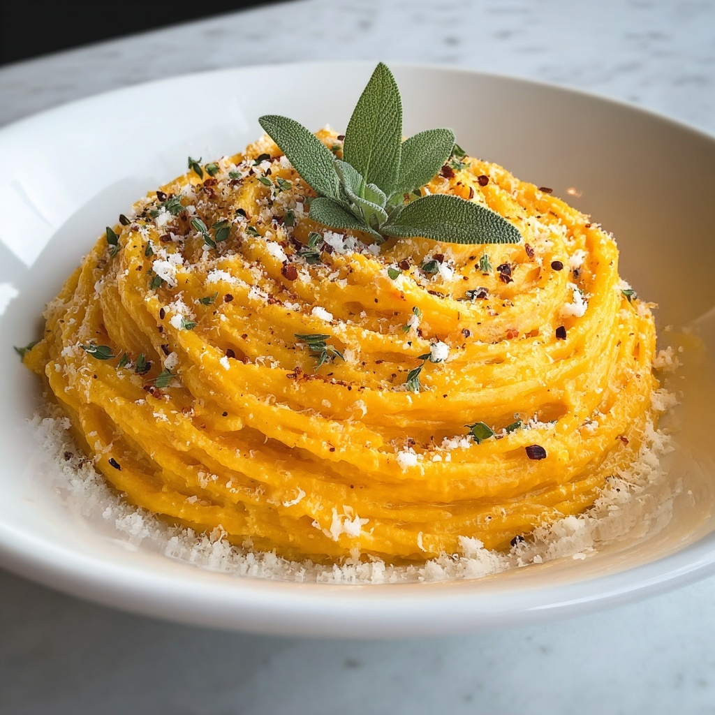 Creamy Pumpkin Pasta Alfredo Recipe - Recipe Image