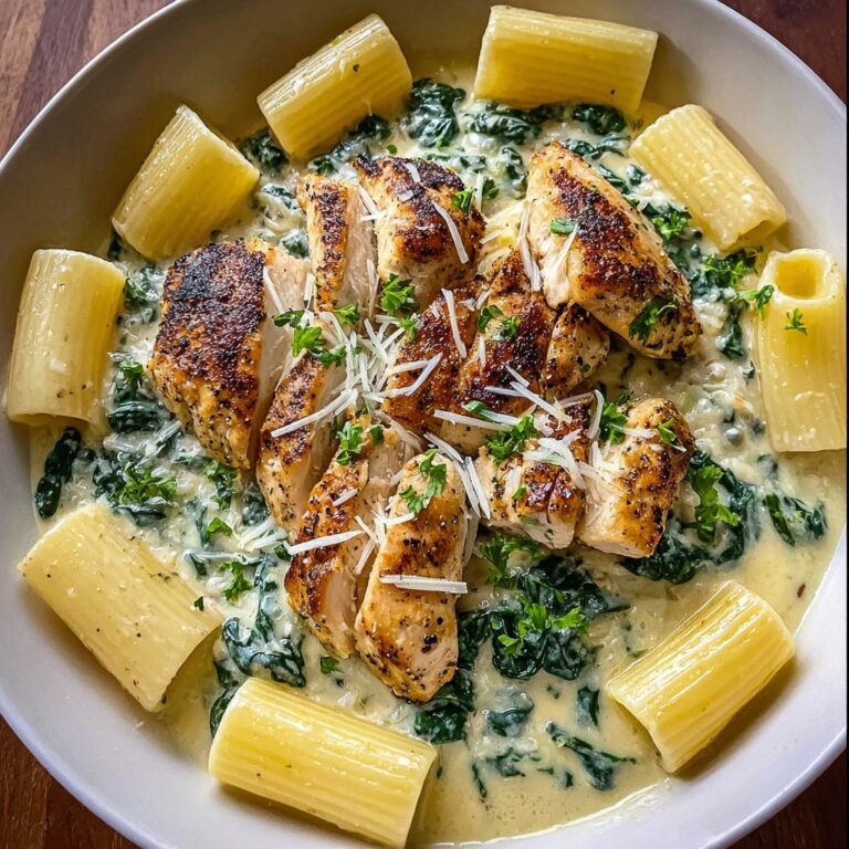 Creamy Parmesan Chicken with Rigatoni Pasta Recipe