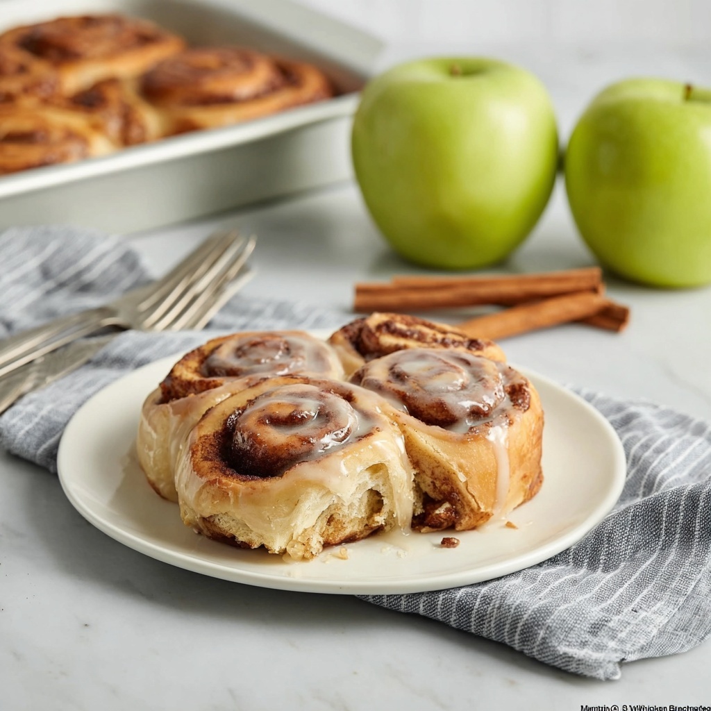 10-Minute Apple Cinnamon Rolls with Cream Cheese Icing Recipe - Recipe Image