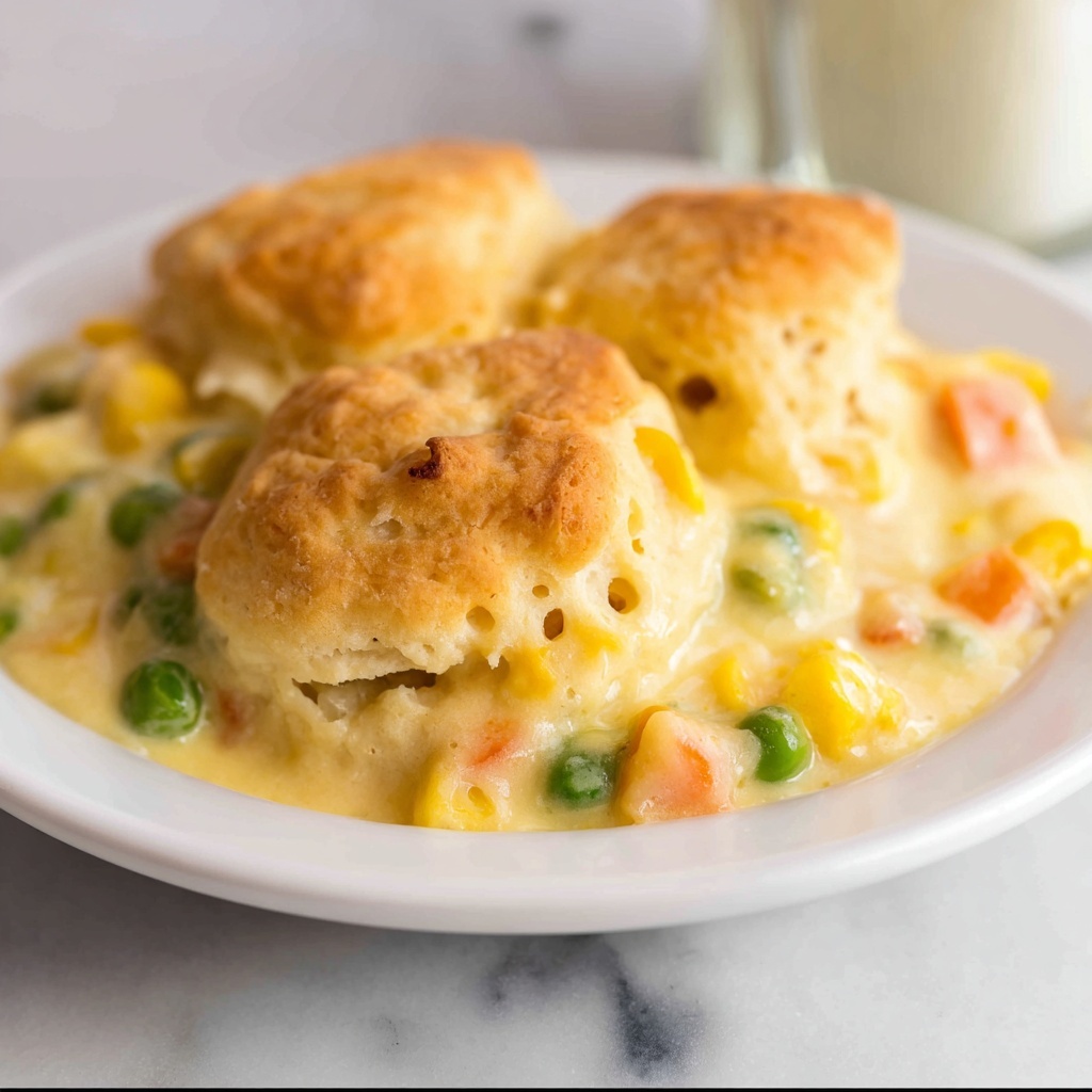 Chicken Pot Pie with Biscuits Recipe - Recipe Image