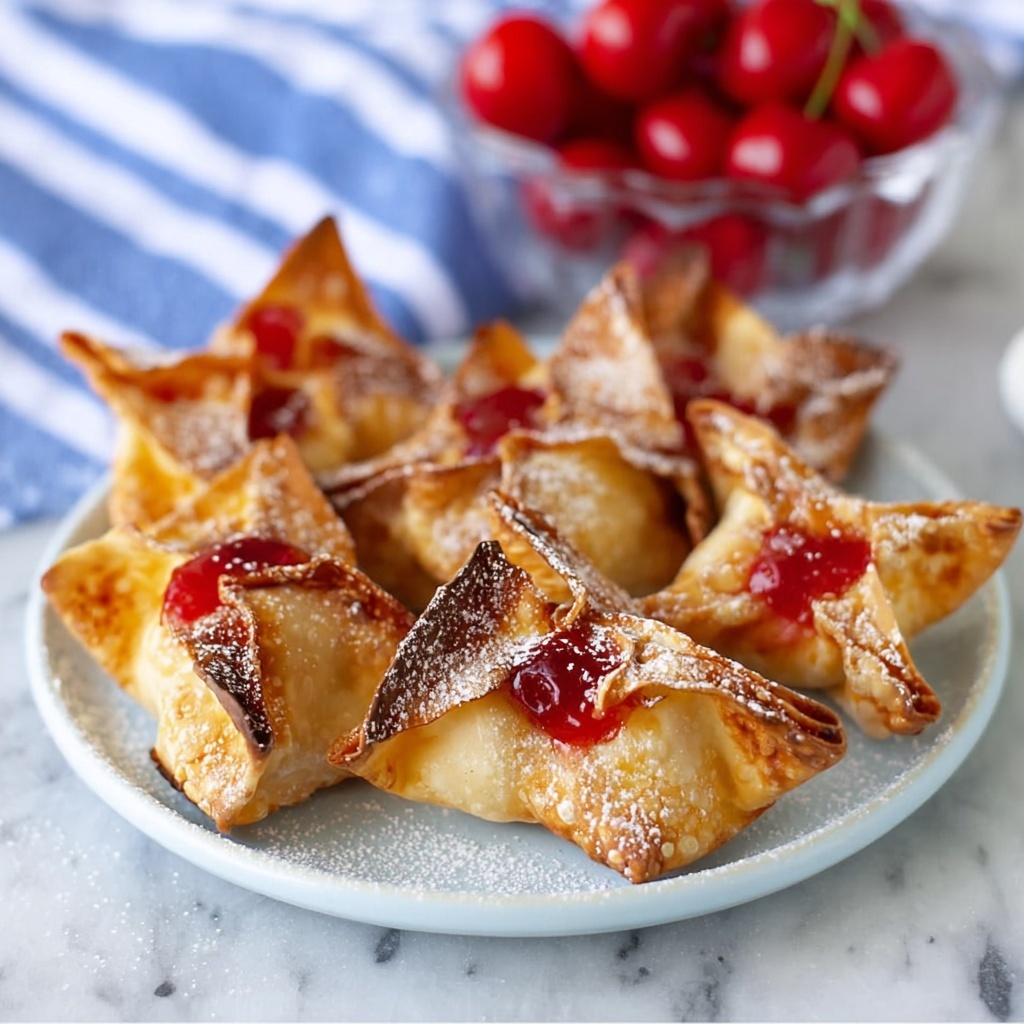 Air Fryer Cherry Pie Wontons Recipe - Recipe Image