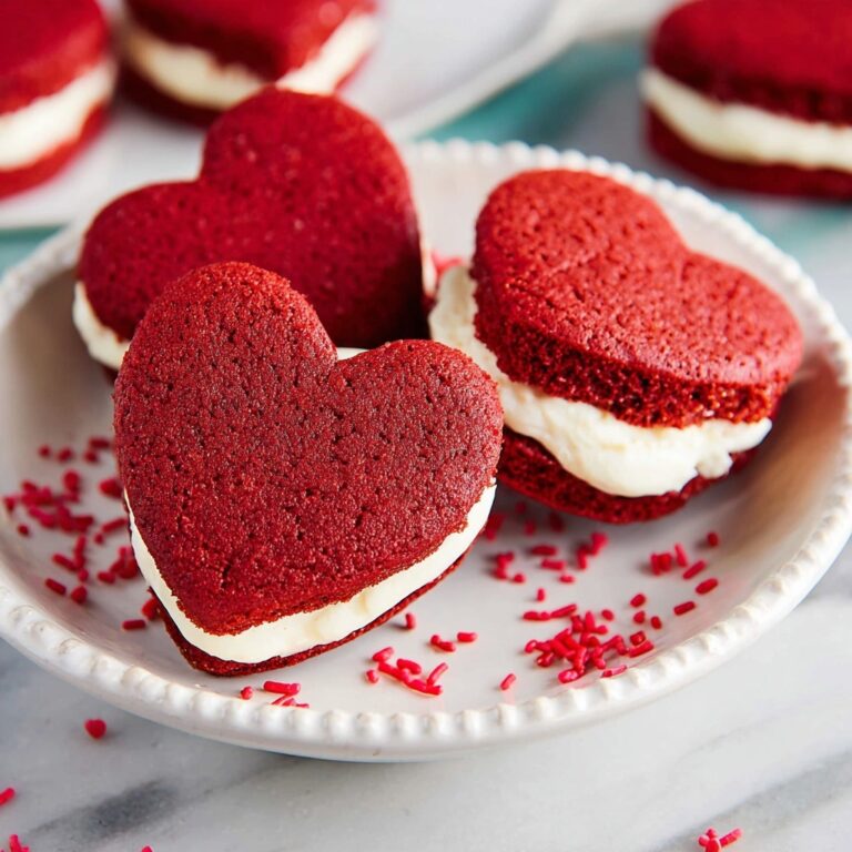 Red Velvet Heart-Shaped Whoopie Pie with Cream Cheese Frosting Recipe