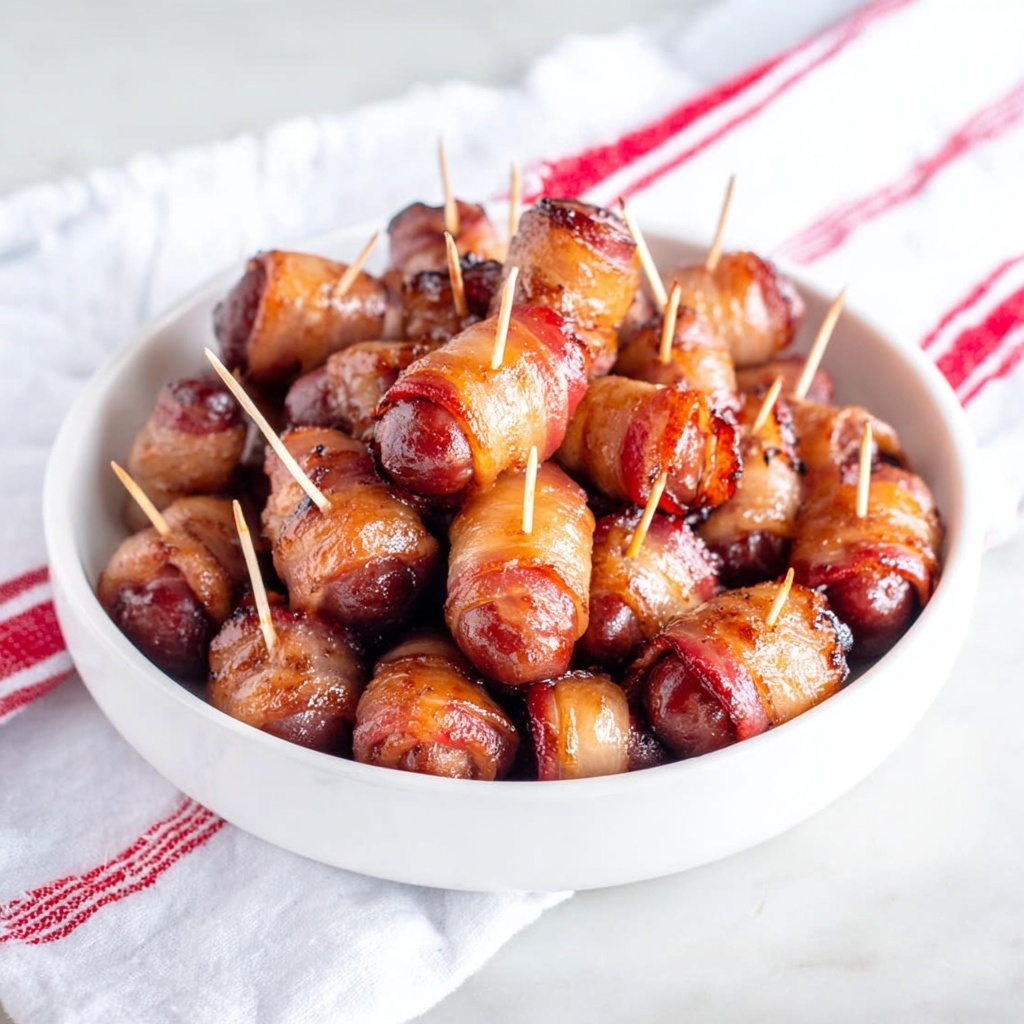 Crockpot Bacon-Wrapped Smokies with Brown Sugar and Paprika Recipe - Recipe Image