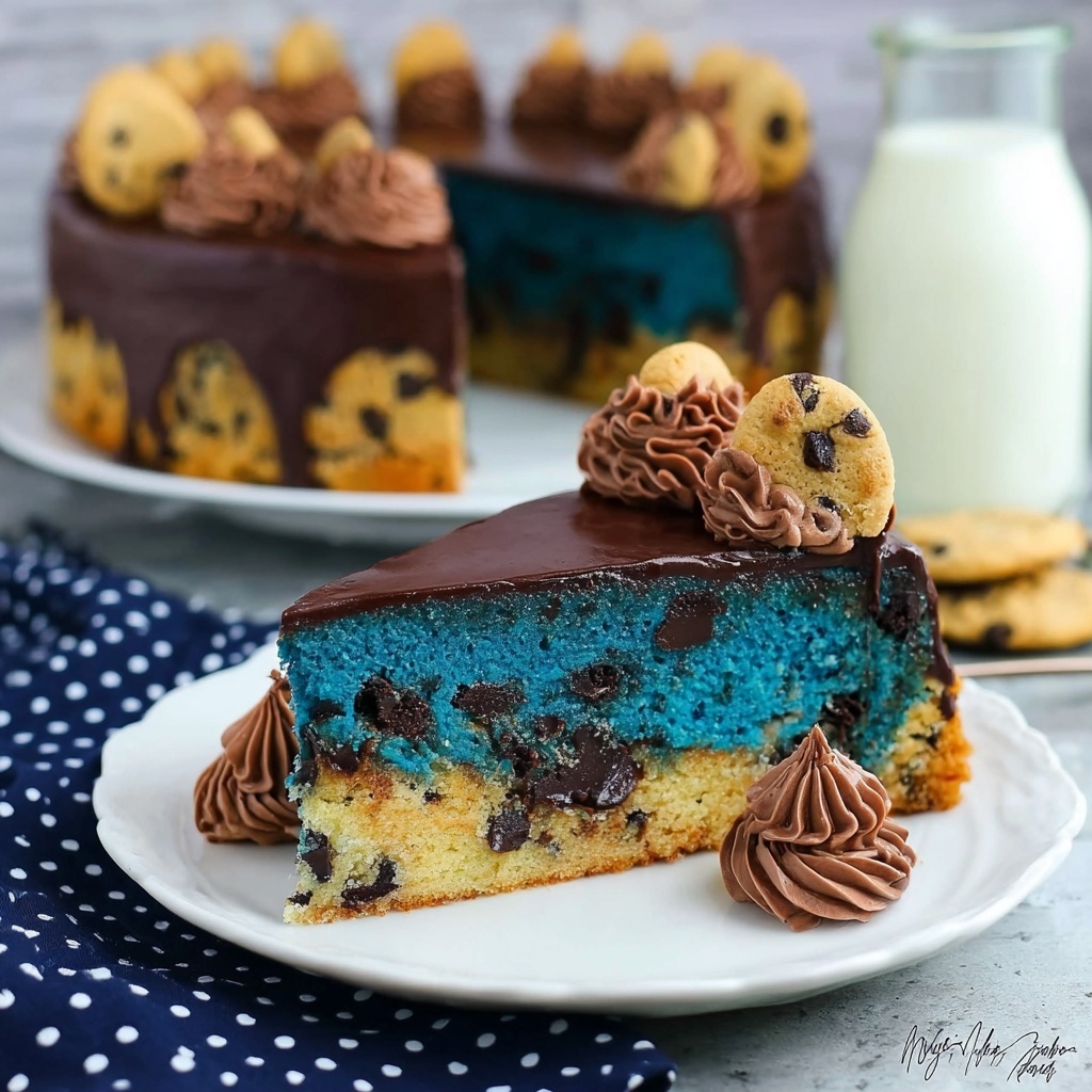 Cookie Monster Cheesecake Recipe - Recipe Image