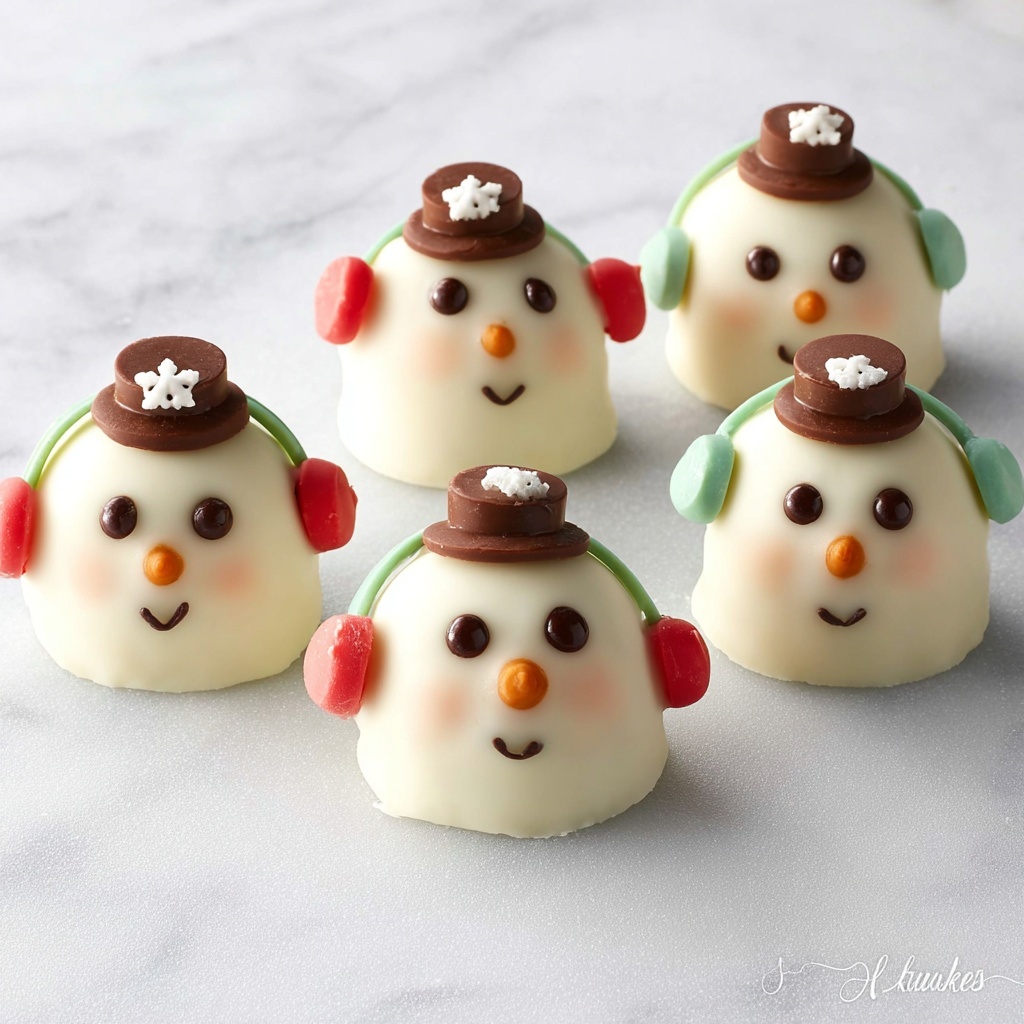 Snowman Oreo Cookie Balls Recipe - Recipe Image