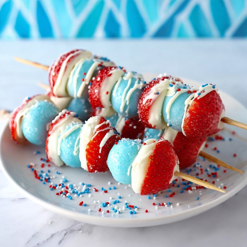 Patriotic Donut Kabobs Recipe - Recipe Image