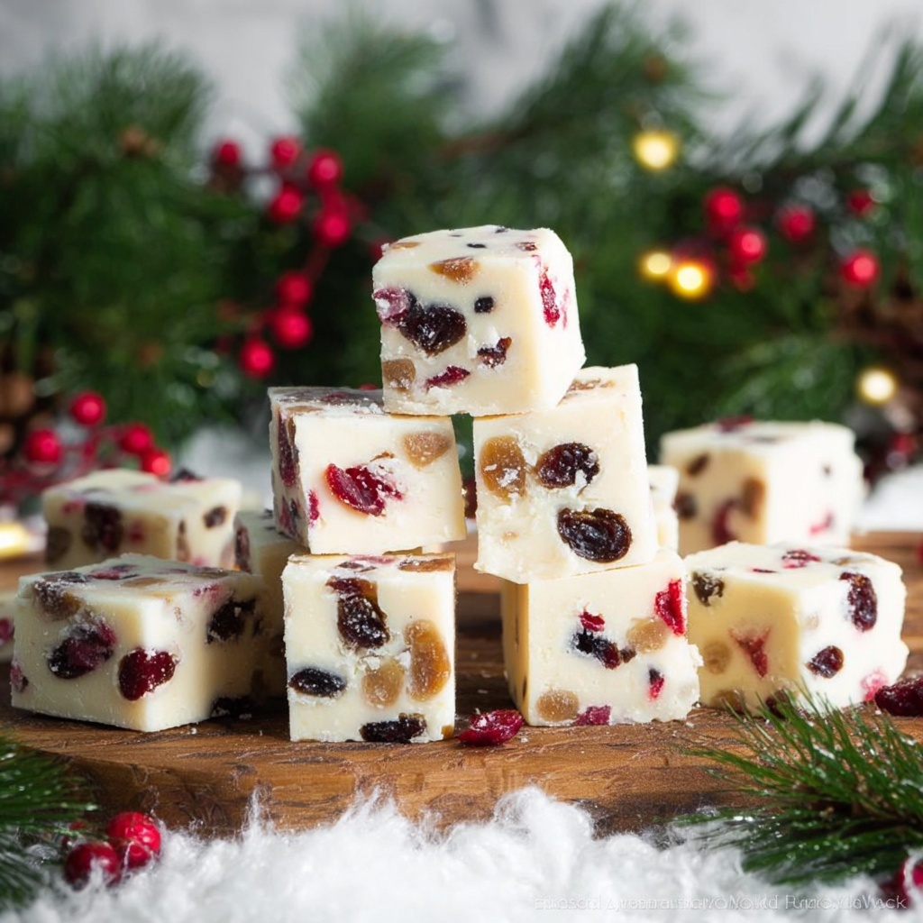 White Chocolate Cranberry Fudge Recipe - Recipe Image