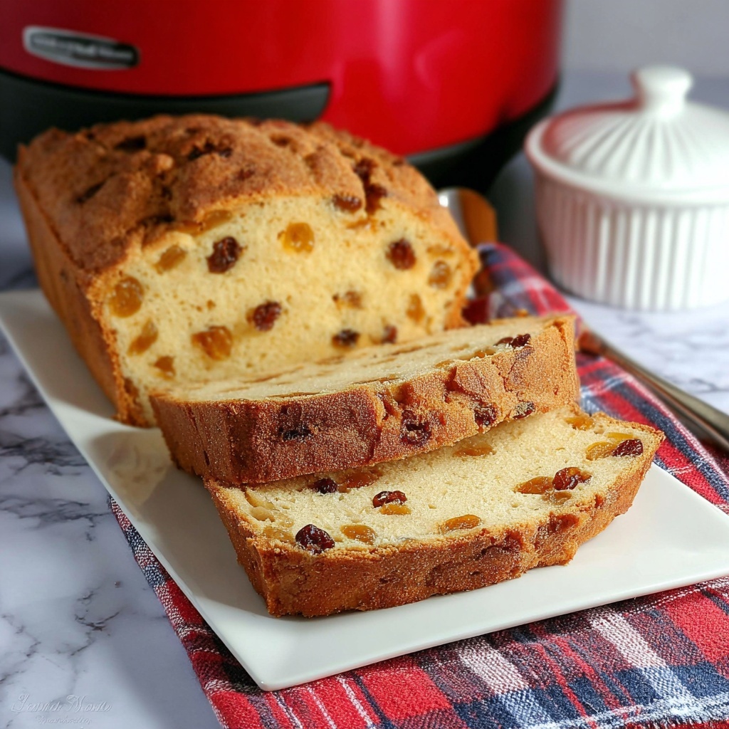 Slow Cooker Cinnamon Raisin Bread Recipe - Recipe Image