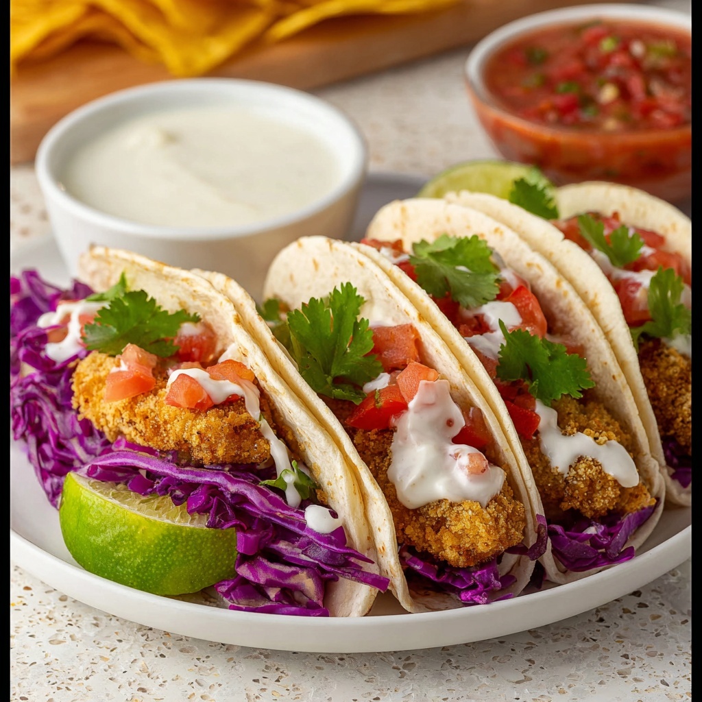 Fried Chicken Tacos Recipe - Recipe Image