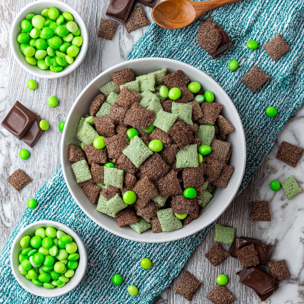 Mint Chocolate Muddy Buddy Recipe - Recipe Image