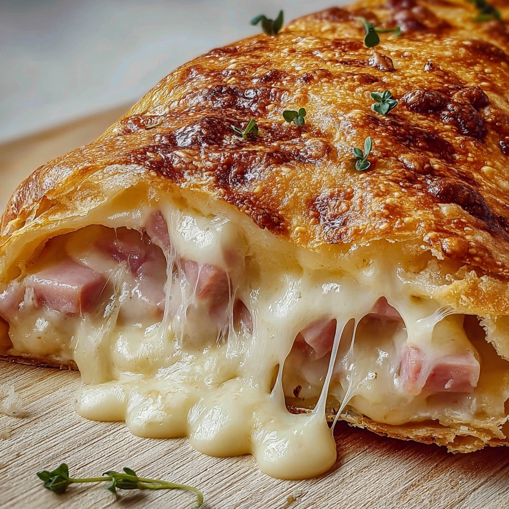 Irresistibly Easy Chicken Cordon Bleu Stromboli Recipe - Recipe Image