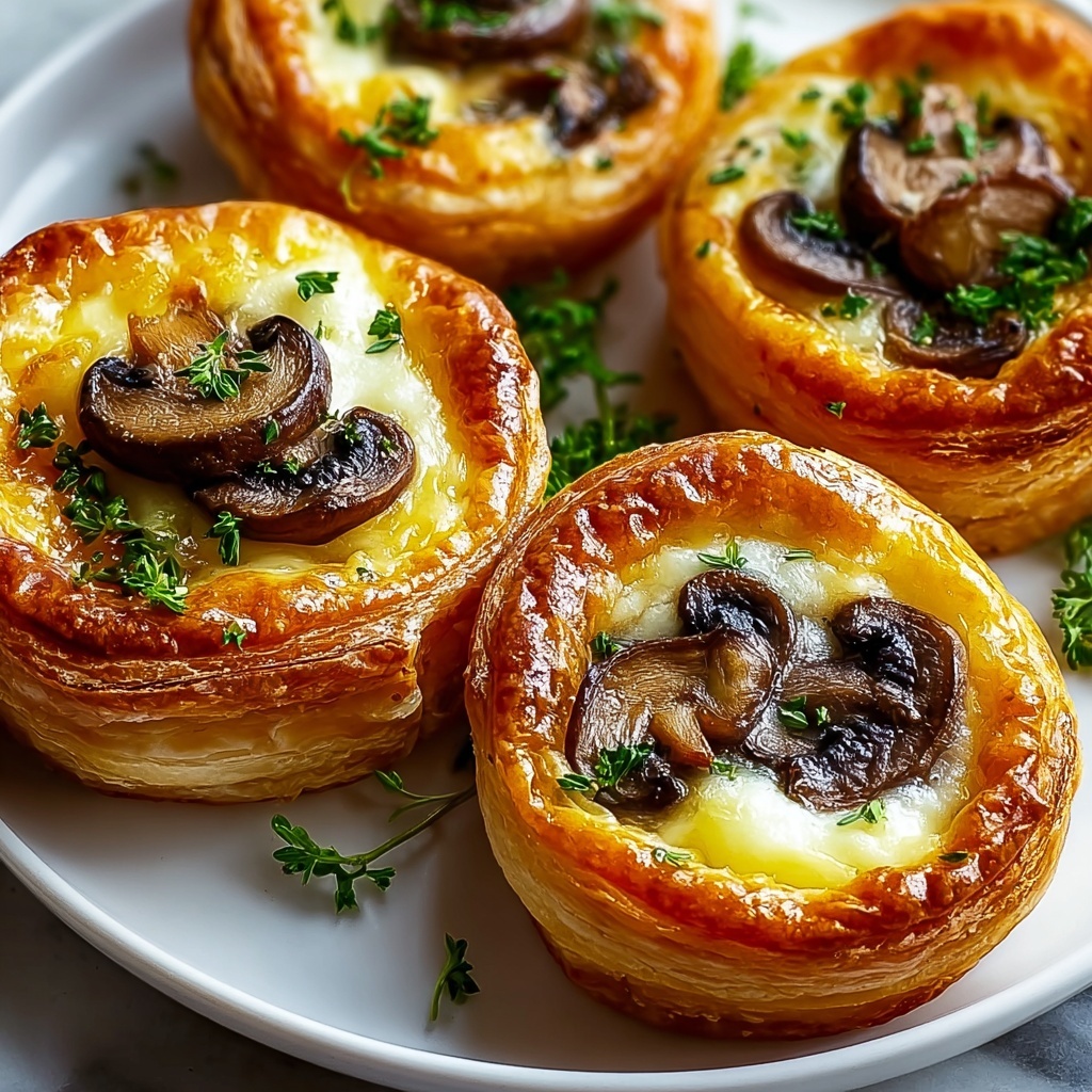 Irresistible Mushroom and Cheese Pinwheels Recipe - Recipe Image