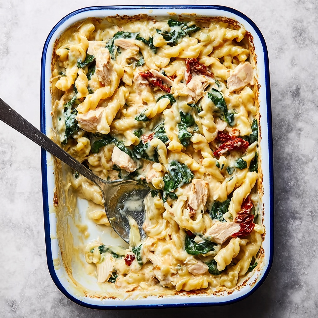 Lazy Mom's Chicken Florentine Pasta Casserole Recipe - Recipe Image