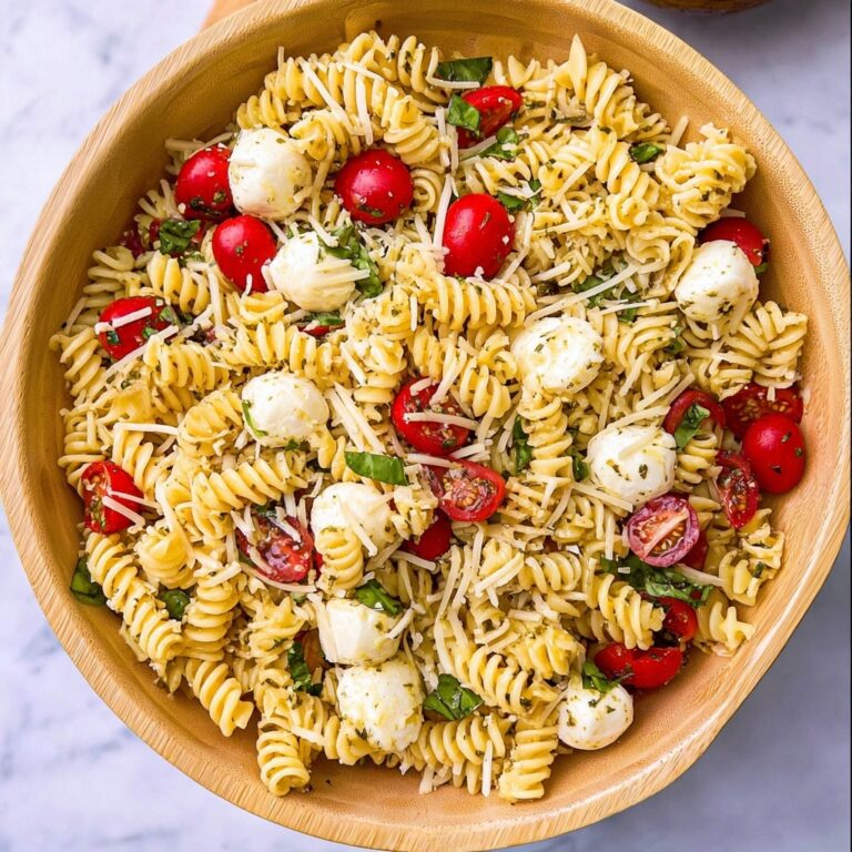 Caprese Pesto Pasta Salad Recipe