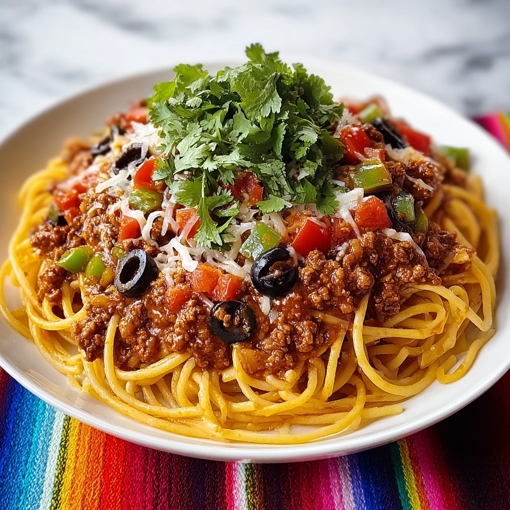 Spicy Mexican Baked Spaghetti Recipe - Recipe Image