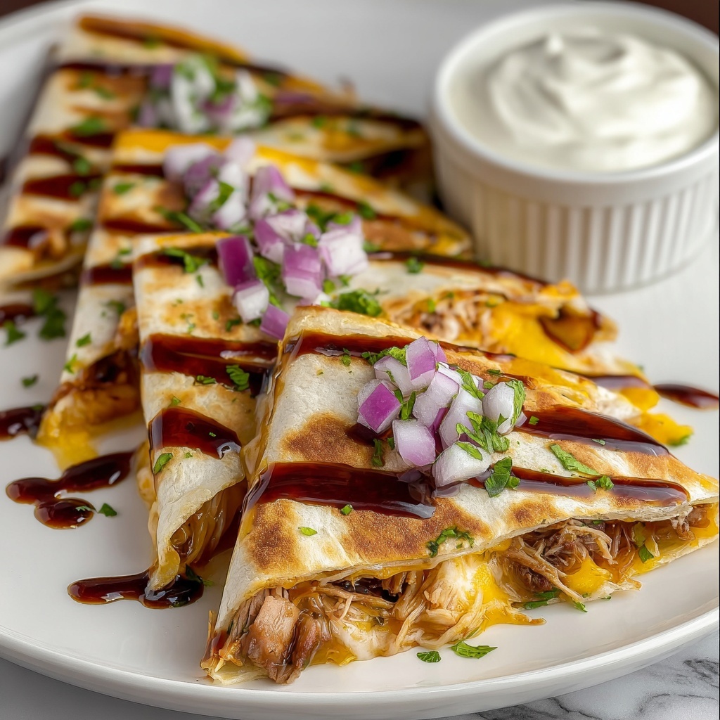 Hot Honey BBQ Chicken Quesadillas Recipe - Recipe Image