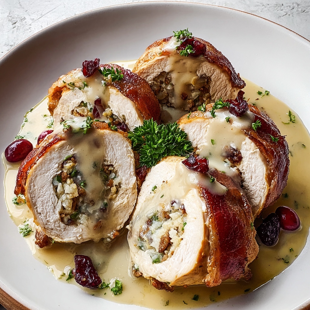 Turkey & Stuffing Roll-Ups with Creamy Gravy Recipe - Recipe Image