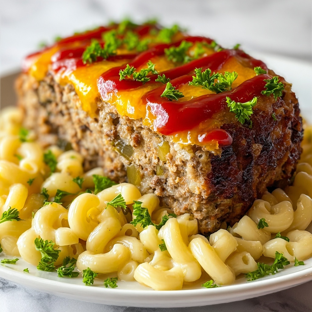 Mac and Cheese Meatloaf Casserole Recipe - Recipe Image
