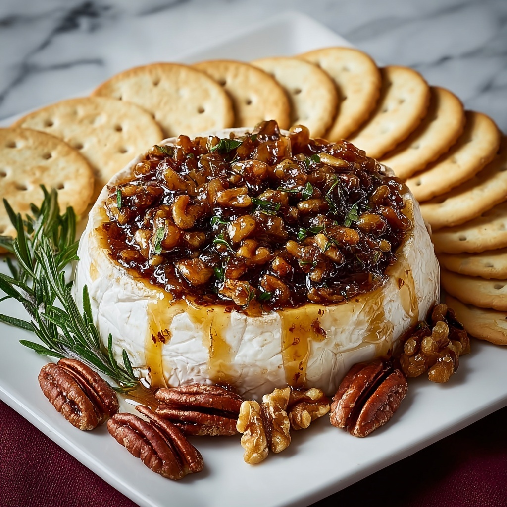 Baked Brie with Fig Jam, Pecans, and Puff Pastry Recipe - Recipe Image
