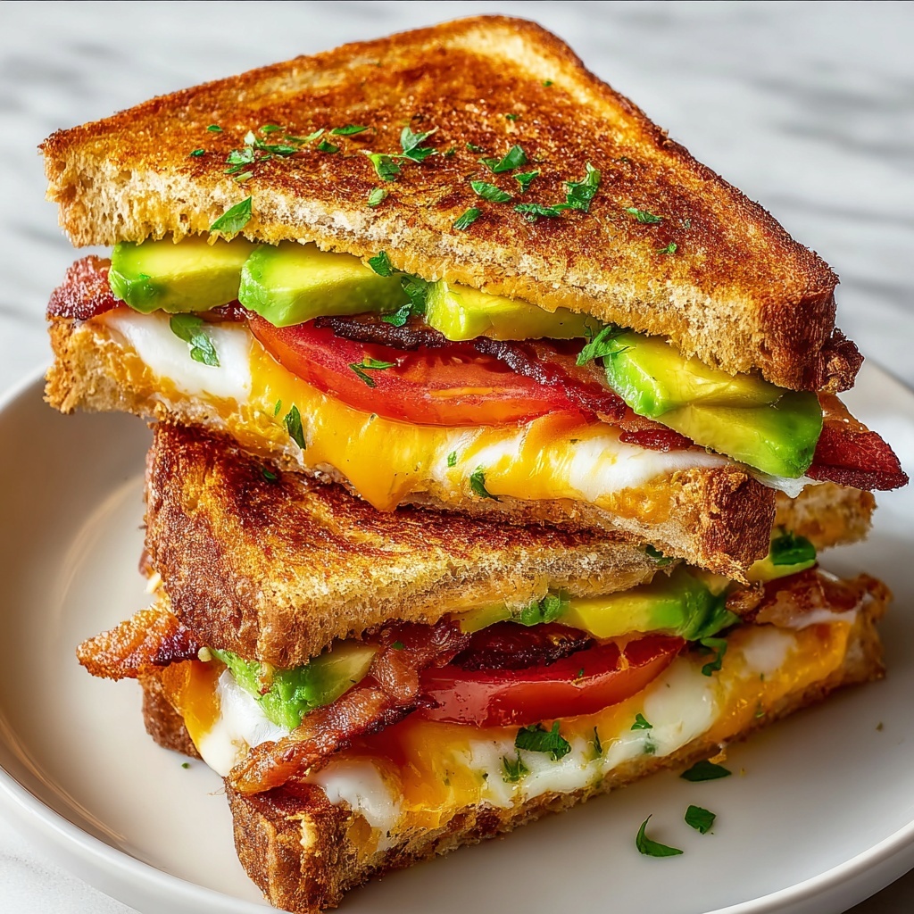 Avocado Bacon Grilled Cheese Sandwich Recipe - Recipe Image