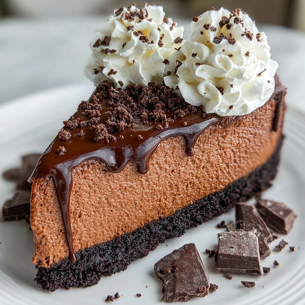 Chocolate Fudge Truffle Cheesecake Recipe - Recipe Image