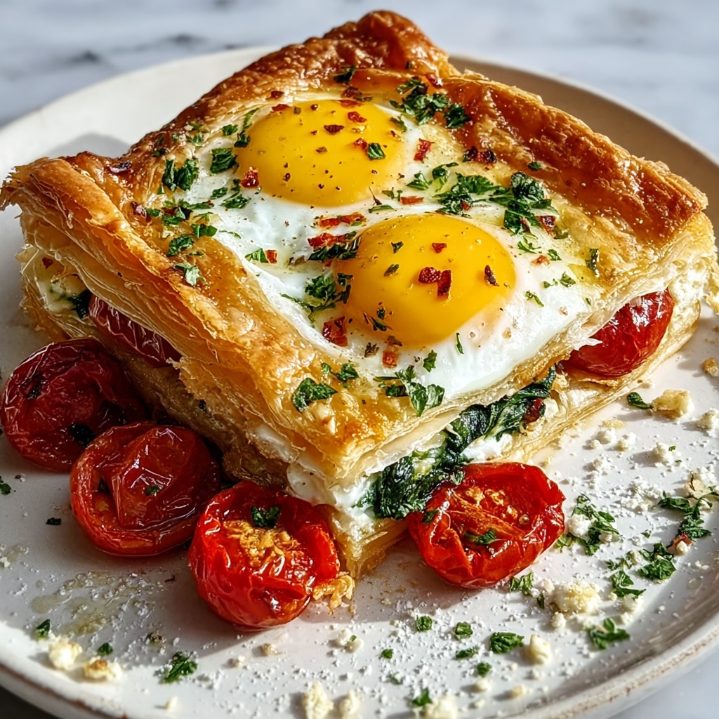Baked Eggs Napoleon Recipe - Recipe Image