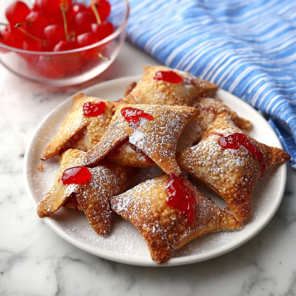 Air Fryer Cherry Pie Wontons Recipe - Recipe Image