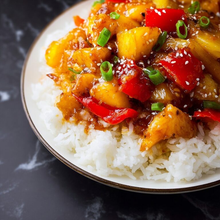 Pineapple Chicken Stir-Fry with Sweet Chili and Sesame Seeds Recipe