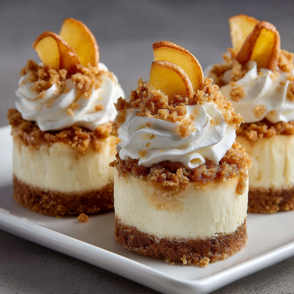 Apple Crisp Mini Cheesecakes Recipe - Recipe Image