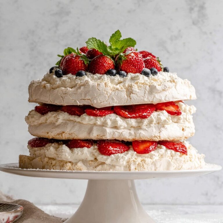 Strawberry Meringue Cake Recipe