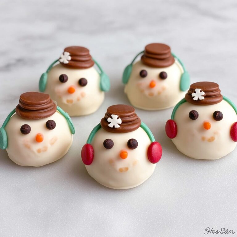 Snowman Oreo Cookie Balls Recipe