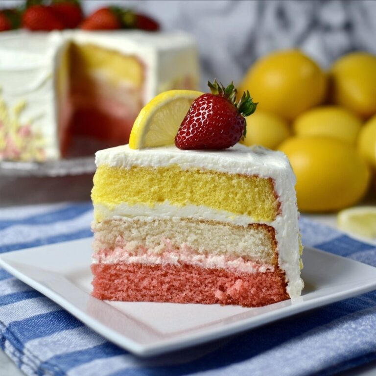 Strawberry Lemon Cheesecake Cake Recipe