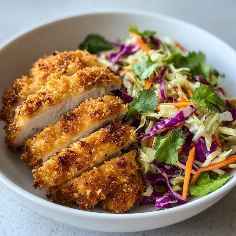 Crispy Coconut Crusted Chicken with Thai Slaw and Peanut Sauce Recipe
