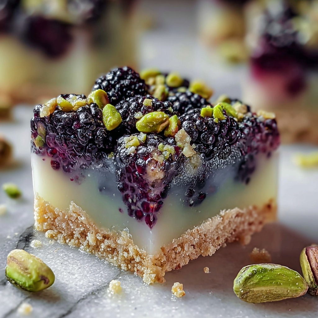 Blackberry Pistachio Dream Bars Recipe - Recipe Image