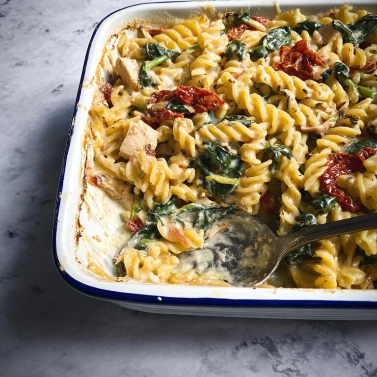 Lazy Mom’s Chicken Florentine Pasta Casserole Recipe