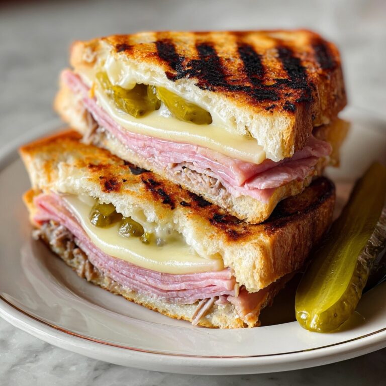 Classic Cuban Grilled Sandwich with Tangy Pickles Recipe
