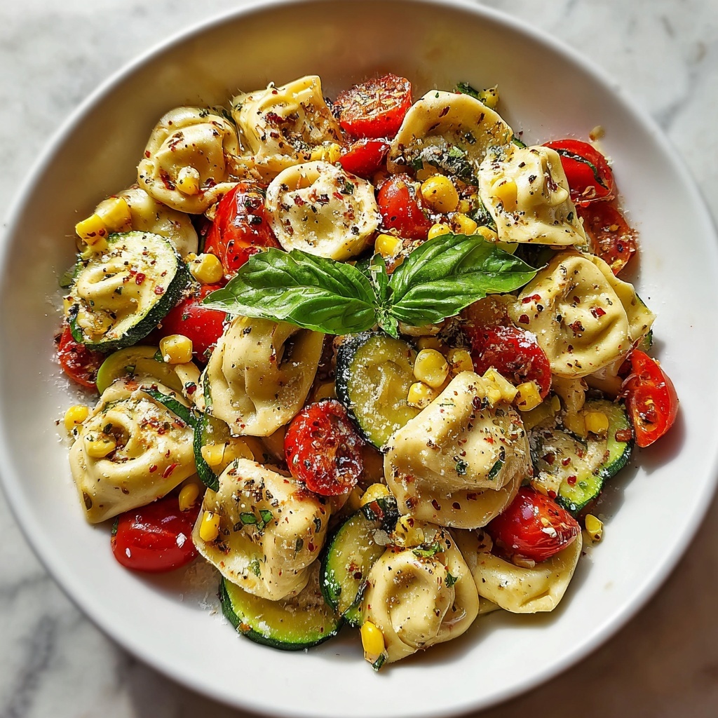 Tortellini with Summer Veggies Recipe - Recipe Image