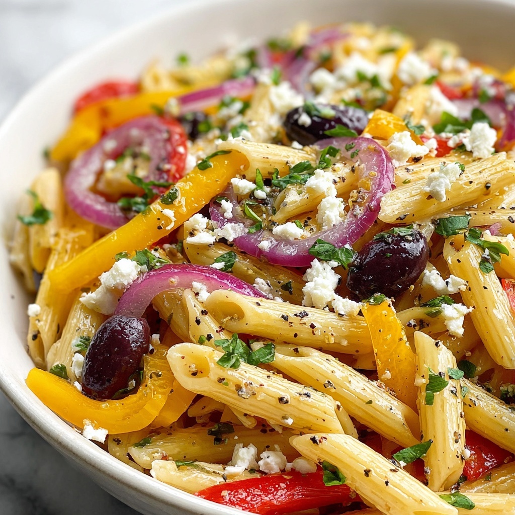 Authentic Mediterranean Greek Pasta with Feta Recipe - Recipe Image