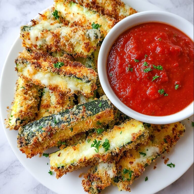 Crispy Air Fryer Garlic Parmesan Zucchini Fries Recipe