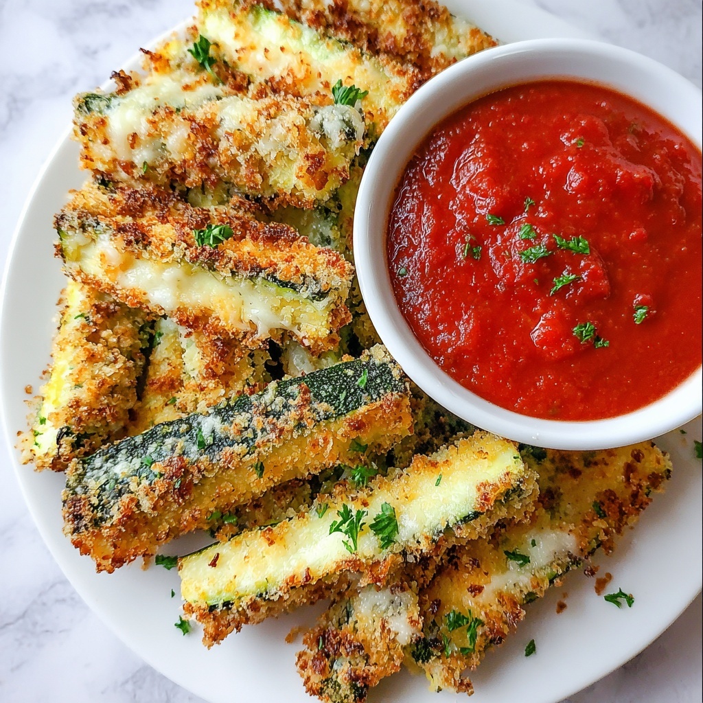 Crispy Air Fryer Garlic Parmesan Zucchini Fries Recipe - Recipe Image