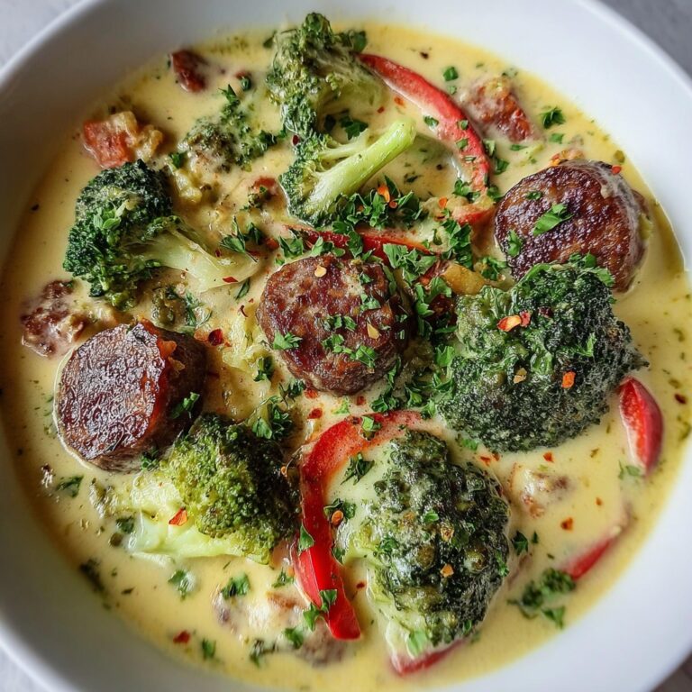 Creamy Kielbasa and Broccoli Skillet Recipe