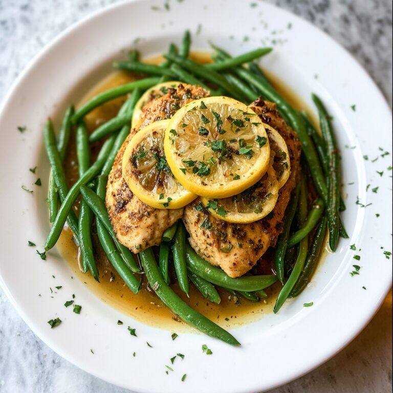 Garlic Lemon Chicken Breast with Green Beans Recipe